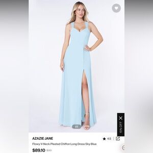 Azazie sky blue bridesmaids dress.